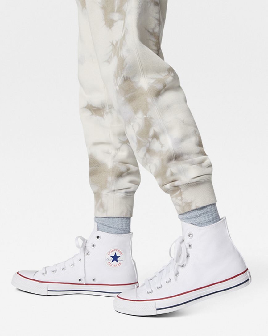 Calça De Moletom Converse Go-To Star Chevron Washed Standard Fit Masculino Branco | PT G041830